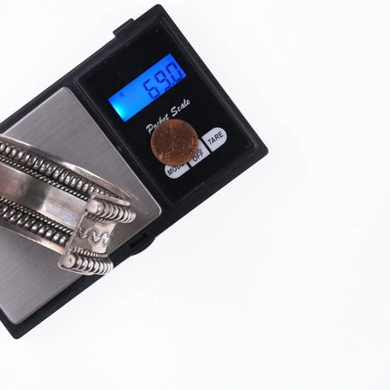 6.5" Southwestern Mexican sterling silver bracelet with twisted wire - Estate Fresh Austin