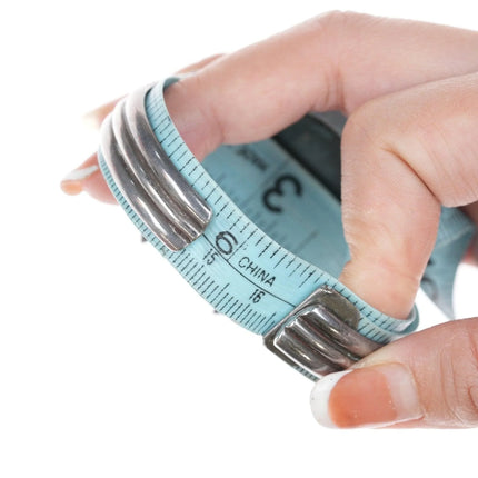 6.5" Vintage E Lewis Navajo Sterling and turquoise bracelet - Estate Fresh Austin