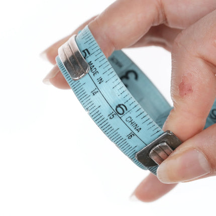 6.5" Vintage J.W. Zuni silver and turquoise dot dot dash three row cuff bracelet - Estate Fresh Austin