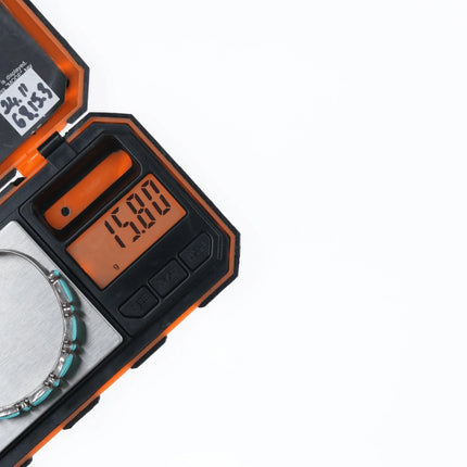 6.5" Vintage J.W. Zuni silver and turquoise dot dot dash three row cuff bracelet - Estate Fresh Austin