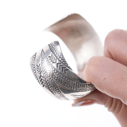 6.5" Vintage Native American silver bracelet - Estate Fresh Austin