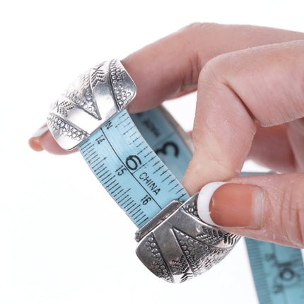 6.5" Vintage Native American silver bracelet - Estate Fresh Austin