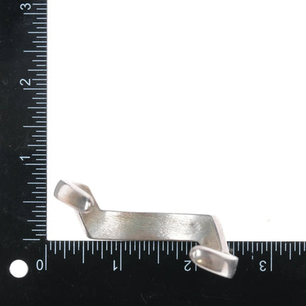 6.5" Vintage Native American silver turquoise channel inlay cuff bracelet - Estate Fresh Austin