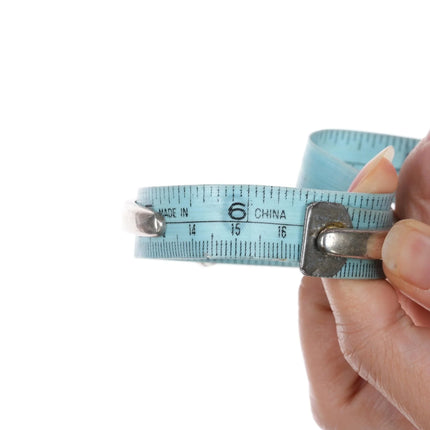 6.5" Vintage Native American silver turquoise channel inlay cuff bracelet - Estate Fresh Austin