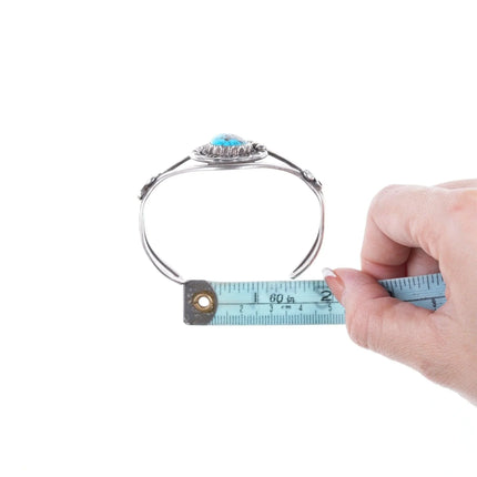 6.5" Vintage Native American sterling and turquoise bracelet - Estate Fresh Austin