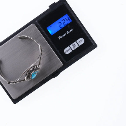 6.5" Vintage Native American sterling and turquoise bracelet - Estate Fresh Austin