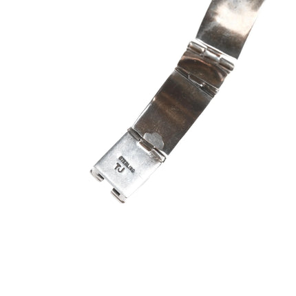 6.5" Vintage Native American sterling multi-stone link bracelet - Estate Fresh Austin