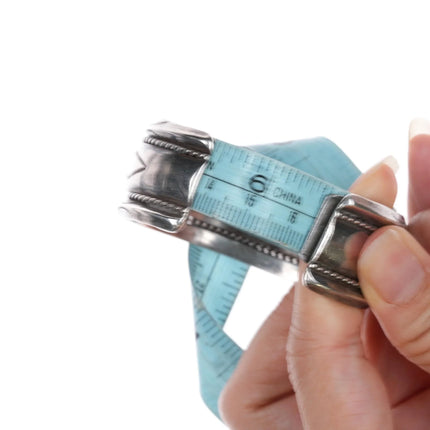 6.5" Vintage Navajo hand stamped carinated twisted wire cuff bracelet - Estate Fresh Austin