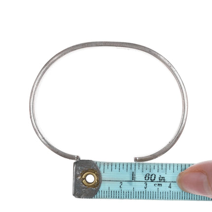 6.5" Vintage Navajo Hand Stamped Sterling Cuff Bracelet - Estate Fresh Austin