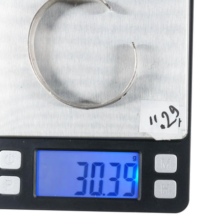 6.5" Vintage Navajo Overlay claw design cuff bracelet sterling - Estate Fresh Austin