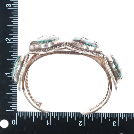 6.5" Vintage Navajo Pilot Mountain turquoise sterling cuff bracelet Jeff James - Estate Fresh Austin