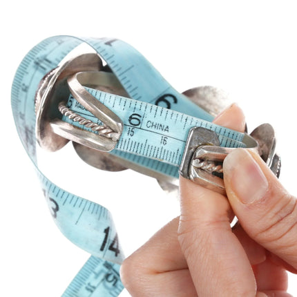 6.5" Vintage Navajo Pilot Mountain turquoise sterling cuff bracelet Jeff James - Estate Fresh Austin