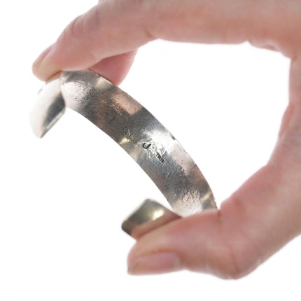 6.5" Vintage Navajo Stamped silver bracelet - Estate Fresh Austin