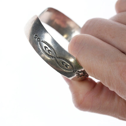 6.5" Vintage Navajo Stamped silver bracelet - Estate Fresh Austin