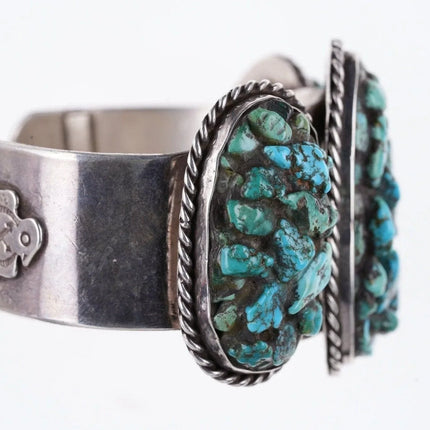 6.5" Vintage Navajo Sterling and turquoise cuff bracelet - Estate Fresh Austin