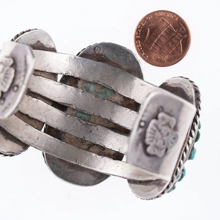 6.5" Vintage Navajo Sterling and turquoise cuff bracelet - Estate Fresh Austin