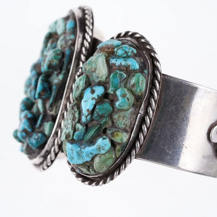 6.5" Vintage Navajo Sterling and turquoise cuff bracelet - Estate Fresh Austin