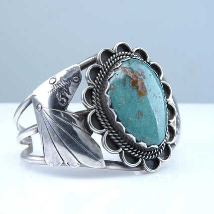 6.5" Vintage Navajo Sterling Turquoise cuff bracelet - Estate Fresh Austin