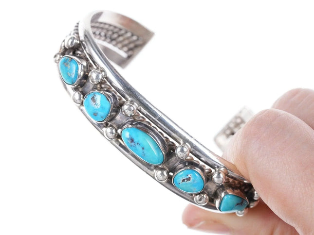 6.5" Vintage Navajo Sterling/turquoise cuff bracelet - Estate Fresh Austin