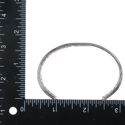 6.5" Vintage Navajo twisted silver wire cuff bracelet - Estate Fresh Austin