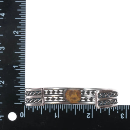 6.5" Vintage Navajo twisted silver wire cuff bracelet - Estate Fresh Austin