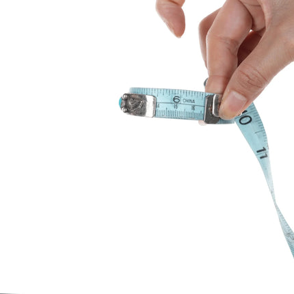 6.5" Vintage Simplicio Zuni sterling and turquoise cuff bracelet - Estate Fresh Austin