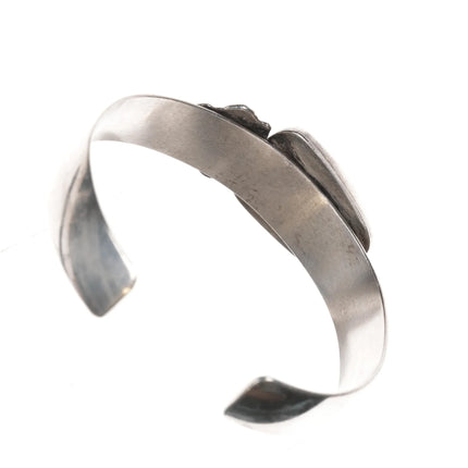 6.5" Vintage Southwestern Sterling Jasper cuff bracelet - Estate Fresh Austin