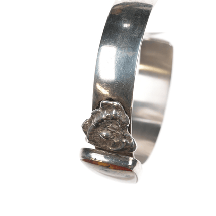 6.5" Vintage Southwestern Sterling Jasper cuff bracelet - Estate Fresh Austin