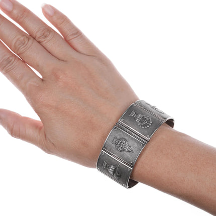 6.5" Vintage Sterling Siam 8 Precious things bracelet - Estate Fresh Austin