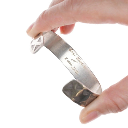 6.5" Vintage Vicki Westika Zuni Intarsia inlay bracelet - Estate Fresh Austin