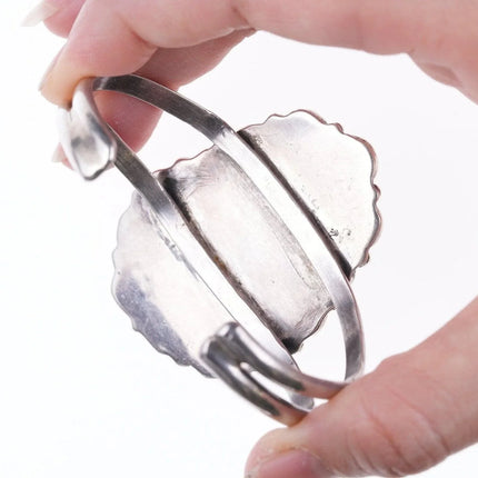 6.5" Vintage Zuni Carved Royston turquoise silver bracelet - Estate Fresh Austin