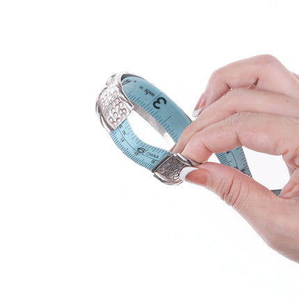 6.5" Vintage Zuni carved turquoise silver bracelet - Estate Fresh Austin