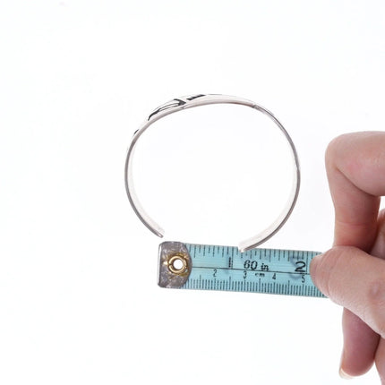 6.5"Hopi Overlay Sterling cuff bracelet - Estate Fresh Austin
