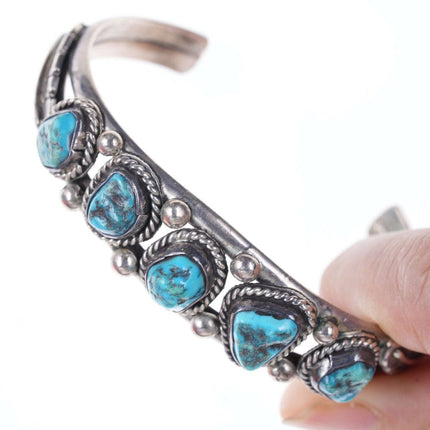 Vintage Navajo Sterling and nugget turquoise bracelet