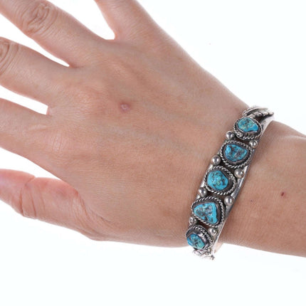 Vintage Navajo Sterling and nugget turquoise bracelet