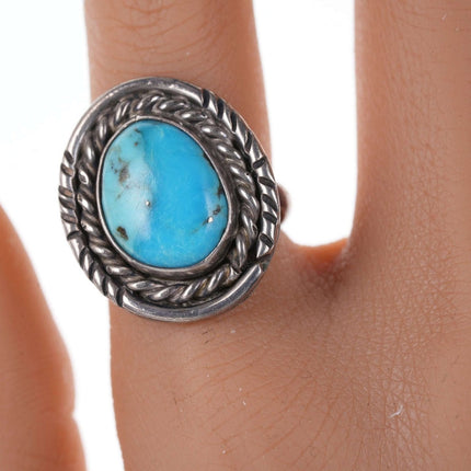 Vintage Navajo silver and turquoise ring