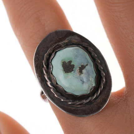 Vintage Native American Sterling turquoise ring size 7.5