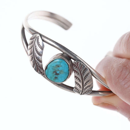 Vintage Native American sterling bracelet with turquoise