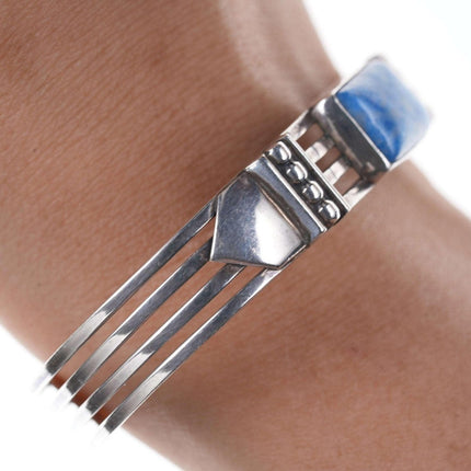 Vintage Native American Sterling/Sodalite cuff bracelet