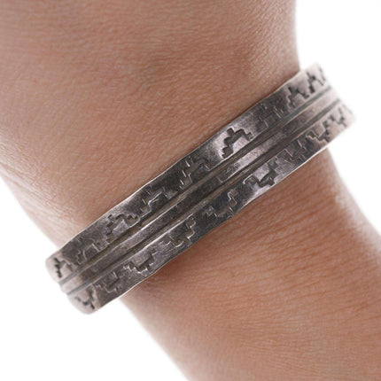 Vintage Native American Sterling cuff bracelet jk