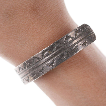 Vintage Sterling-Manschettenarmband der amerikanischen Ureinwohner