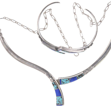 Vintage Native American Sterling High grade turquoise/lapis bracelet/necklace