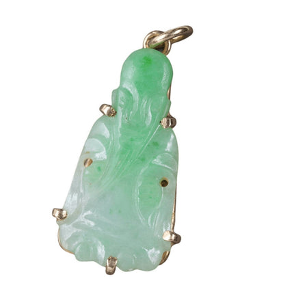 Vintage Ming's of Hawaii Jadeite 14k gold pendant