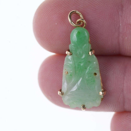 Vintage Ming's of Hawaii Jadeite 14k gold pendant