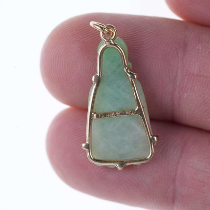 Vintage Ming's of Hawaii Jadeite 14k gold pendant