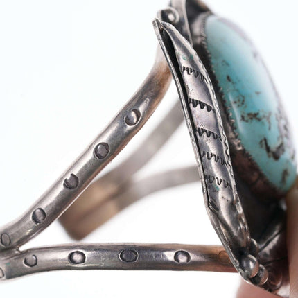 Vintage Native American Sterling/turquoise cuff bracelet n