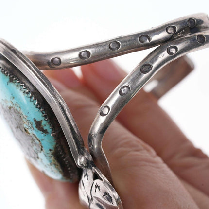 Vintage Native American Sterling/turquoise cuff bracelet n