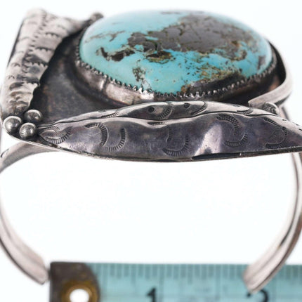 Vintage Native American Sterling/turquoise cuff bracelet n