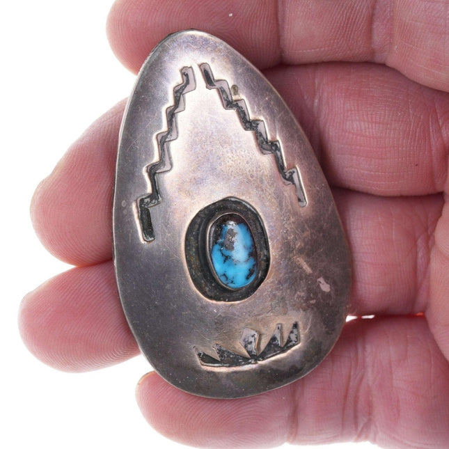 Vintage Native American Sterling/turquoise pendant/pin