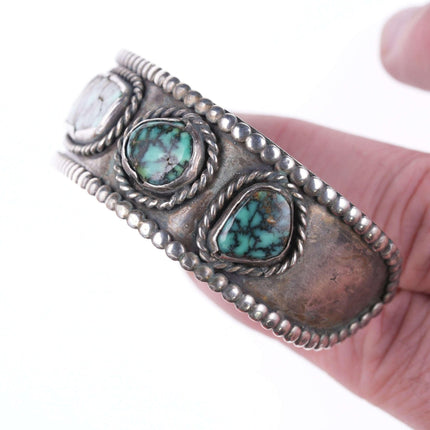 Vintage Native American Spiderweb turquoise Bracelet, pendant, and ring set